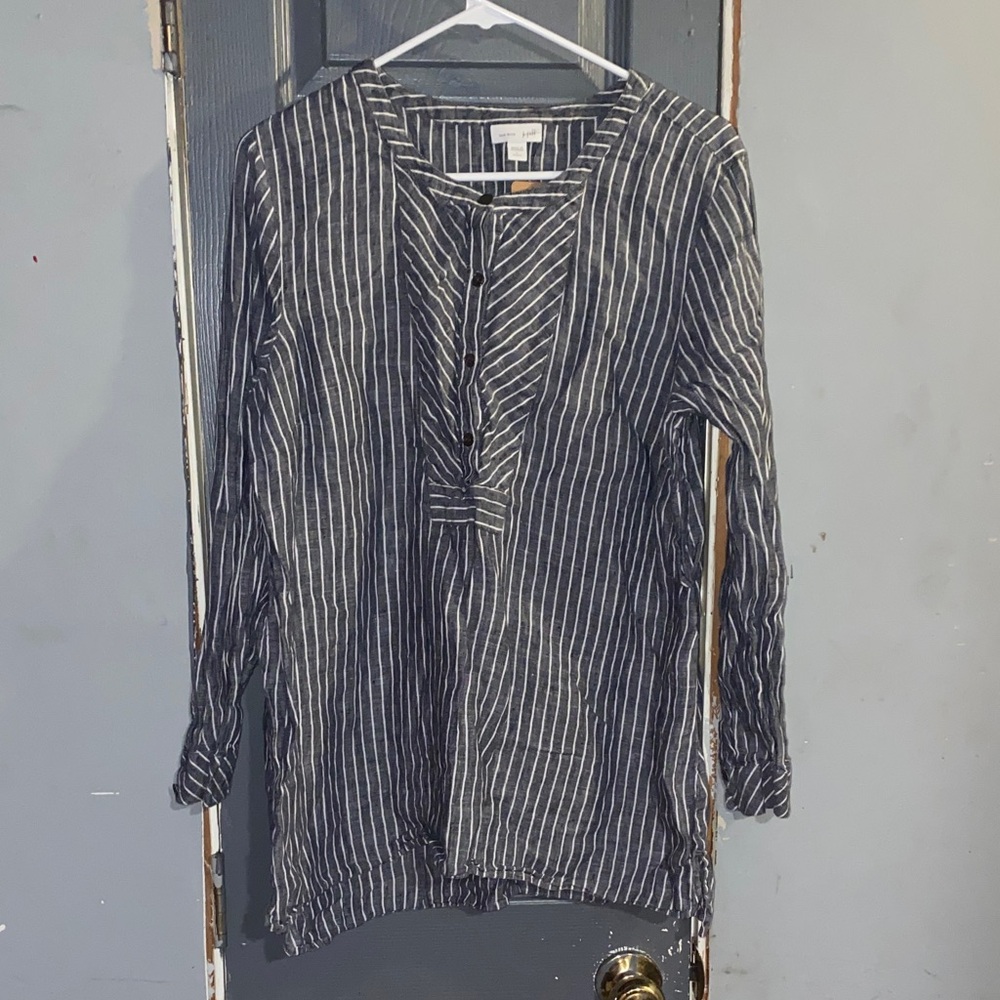 Universal Thread Navy and White Striped Blouse